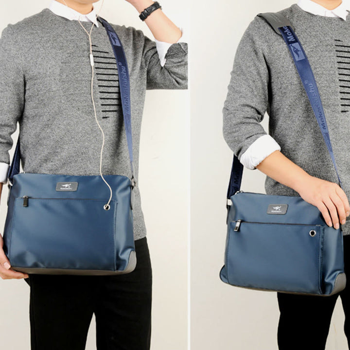 Umhängetasche für Herren, Business-Oxford-Stoff, horizontaler Tagesrucksack