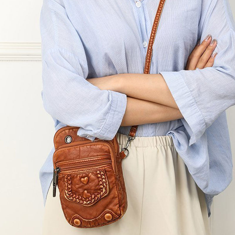 Große Kapazität Retro Handy Tasche Umhängetasche - image 5
