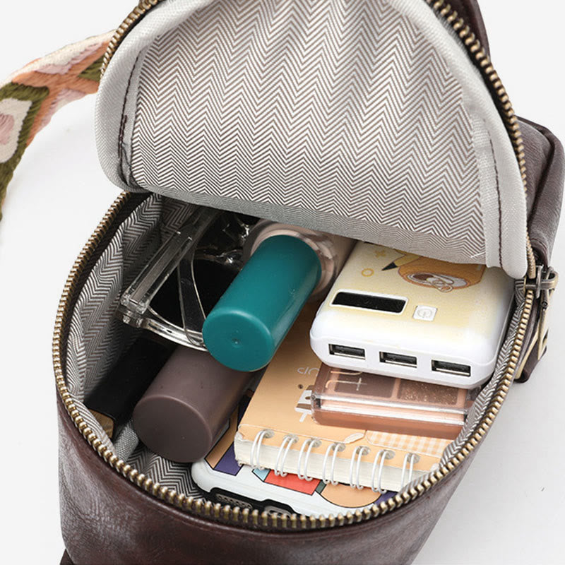 Schultertasche für Damen, leichte Einkaufstasche aus Leder mit breiten Riemen