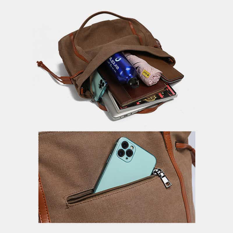 Vintage Casual Hobo Bag Canvas Tägliche Schultertasche Shopper Handtasche