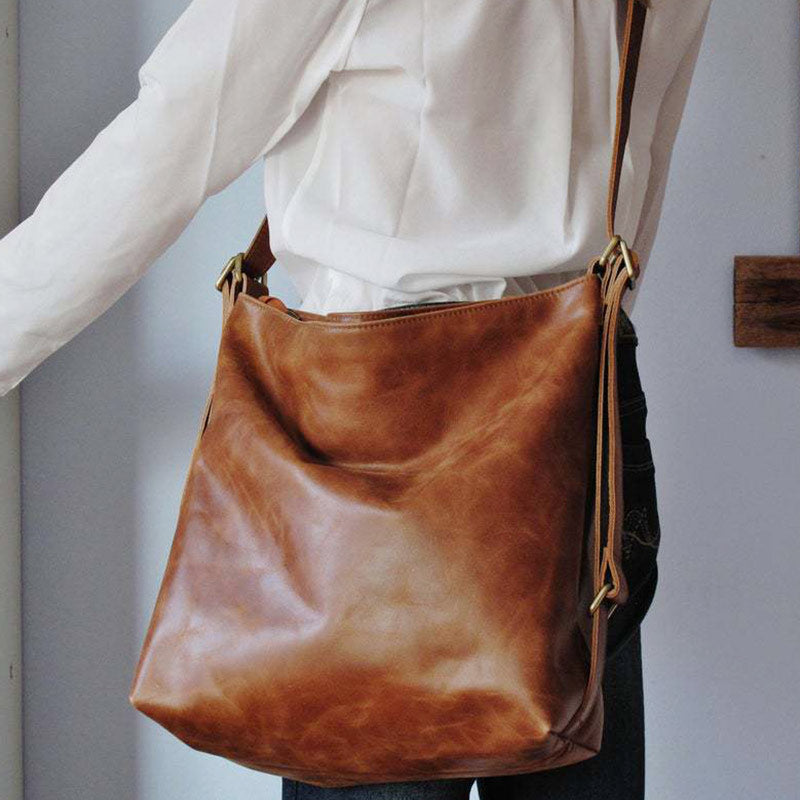 2-Wege-Verwendung Große Kapazität Vintage Rucksack Umhängetasche