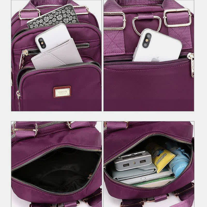 Umhängetasche für Damen, wasserdicht, mit mehreren Taschen, wandelbarer Handtaschen-Rucksack