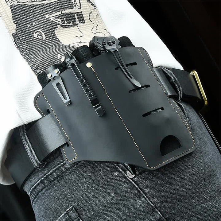 Multitool Gürtelscheide EDC Leder Gürtel Organizer Gürtelhalter Tasche