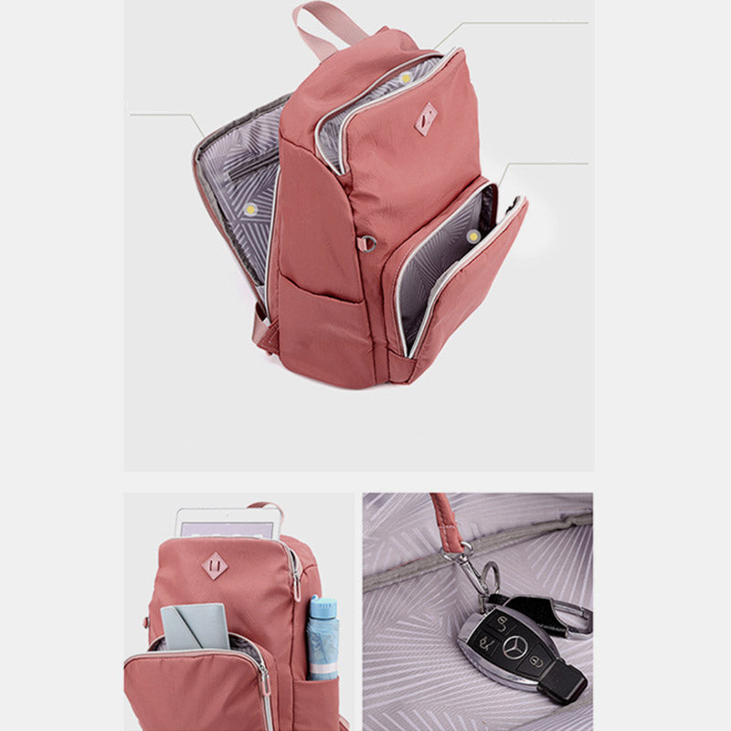 Diebstahlsicherer Rucksack für Damen, leicht, klassisch, einfach, wasserdicht, lässiger Reise-Tagesrucksack