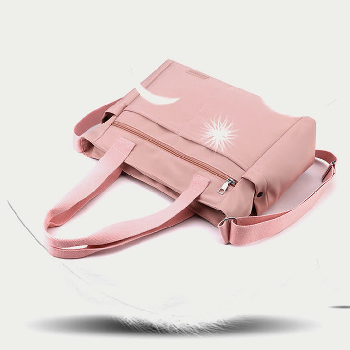 Minimalistische Tragetasche für Damen, große Handtasche aus Nylon für die Schule und Fitness