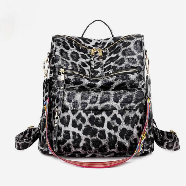 Großer Schulrucksack aus Leder