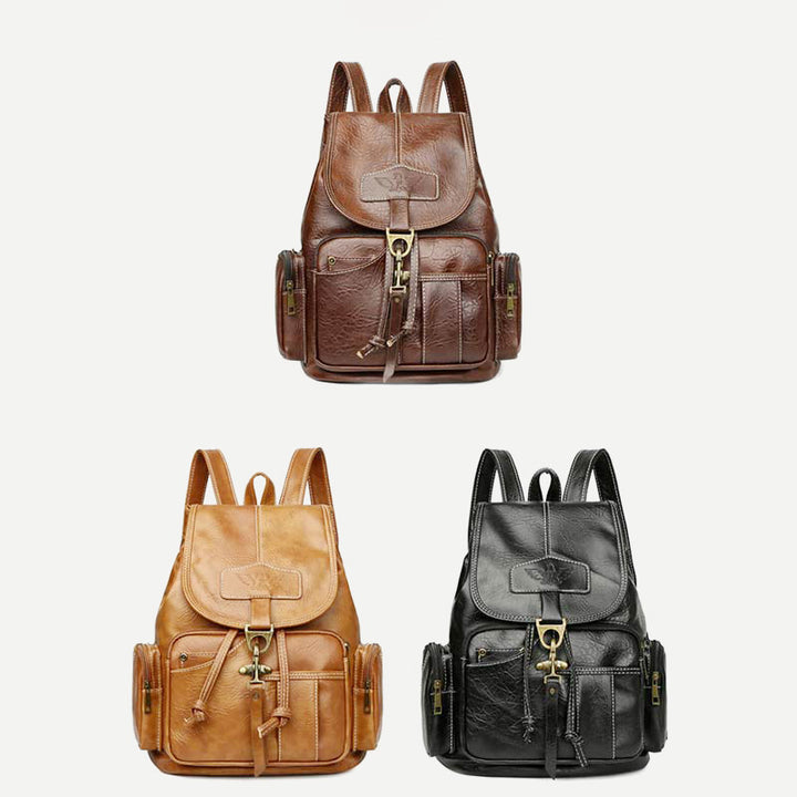 Veganer Lederrucksack für Damen, Vintage, Damen und Mädchen, lässiger Tagesrucksack