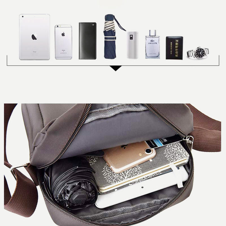 Messenger Bag für Herren, minimalistischer, leichter, lässiger Umhängerucksack