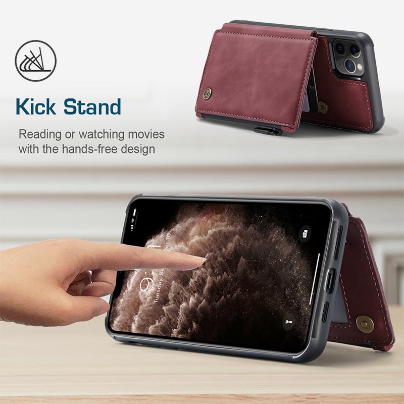 2 IN 1 Anti-Diebstahl RFID Telefon Tasche Brieftasche Smartphone Fall Kompatibel mit iPhone