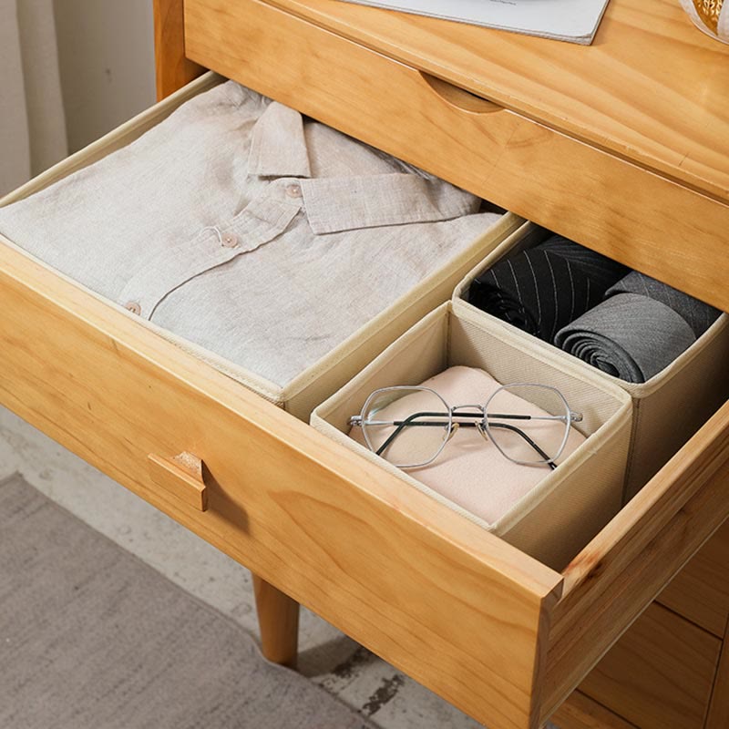 Aufbewahrungstasche für Zuhause, Vlies, sechsteiliges Set, faltbare Kleider-Organizer-Box