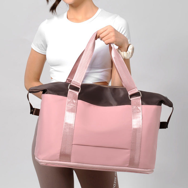 Reisetasche für Damen, große Aufbewahrungstasche mit Fach für trockene und nasse Abteile