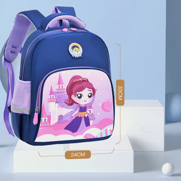 Rucksack für Kinder mit Cartoon-Charakter-Druck, leichter Oxford-Schulrucksack