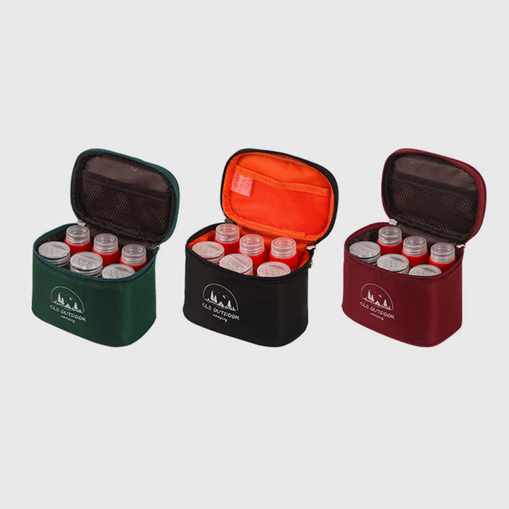 Aufbewahrungstasche für Outdoor-Camping-Grill-Mini-Gewürzflaschen-Set
