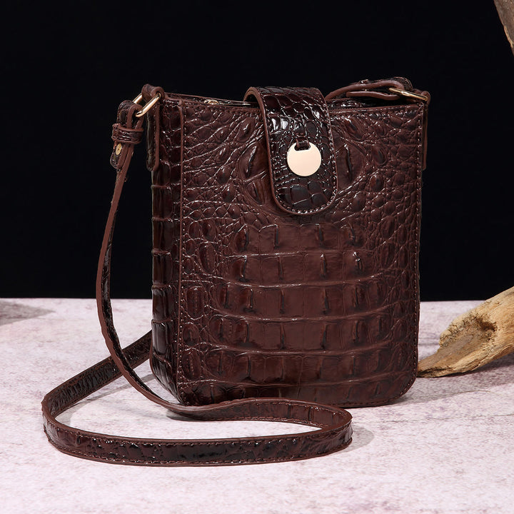 Umhängetasche für Damen, Retro-Krokodilmuster, Handytasche