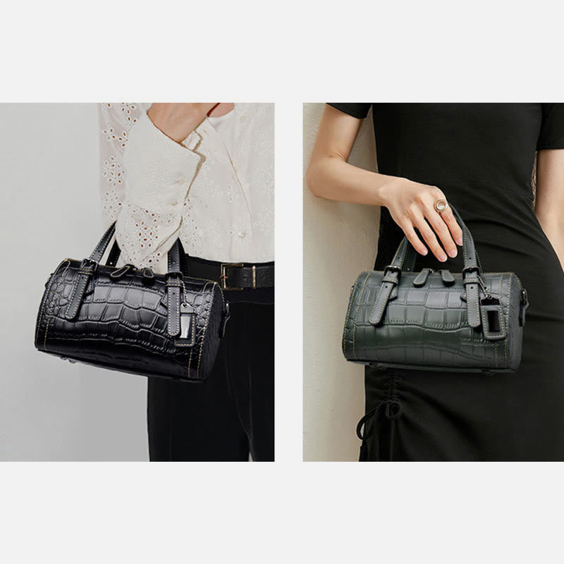 Krokodildruck Leder Handtasche Business Commuter Damen Umhängetasche