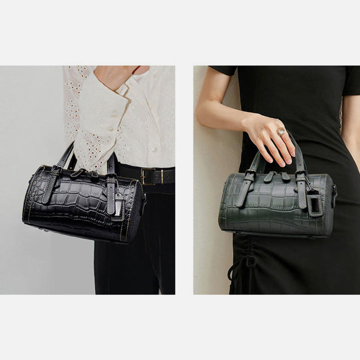 Krokodildruck Leder Handtasche Business Commuter Damen Umhängetasche
