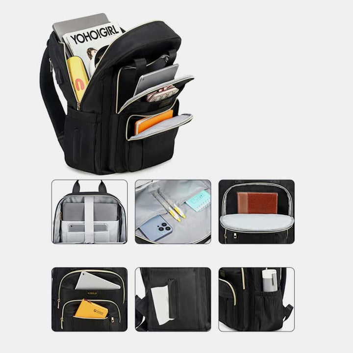 Rucksack für Damen, multifunktional, für den Alltag, Reisen und Freizeit, großes Fassungsvermögen