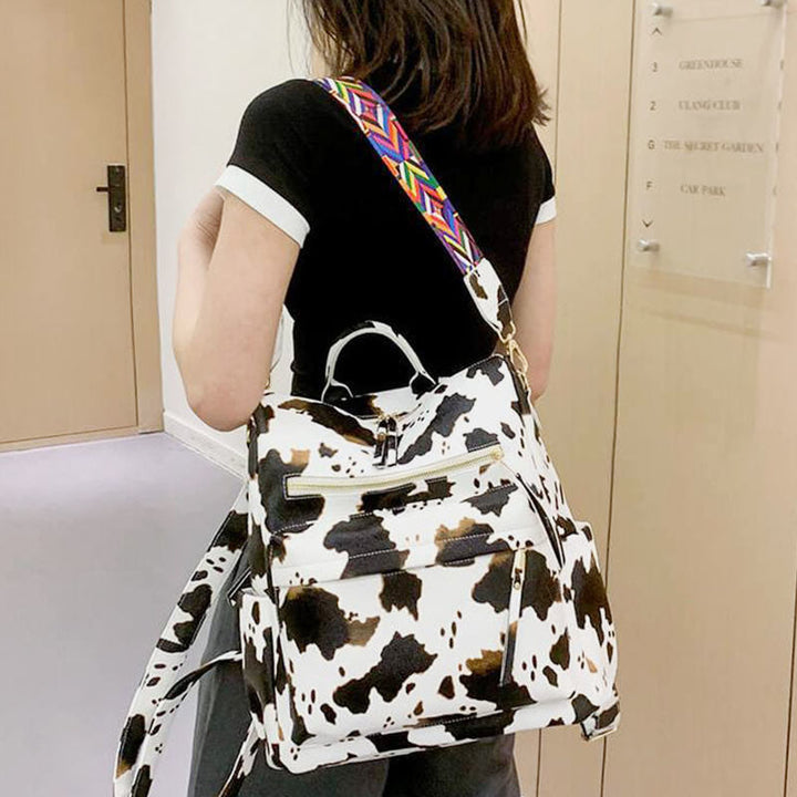 Großer Schulrucksack aus Leder