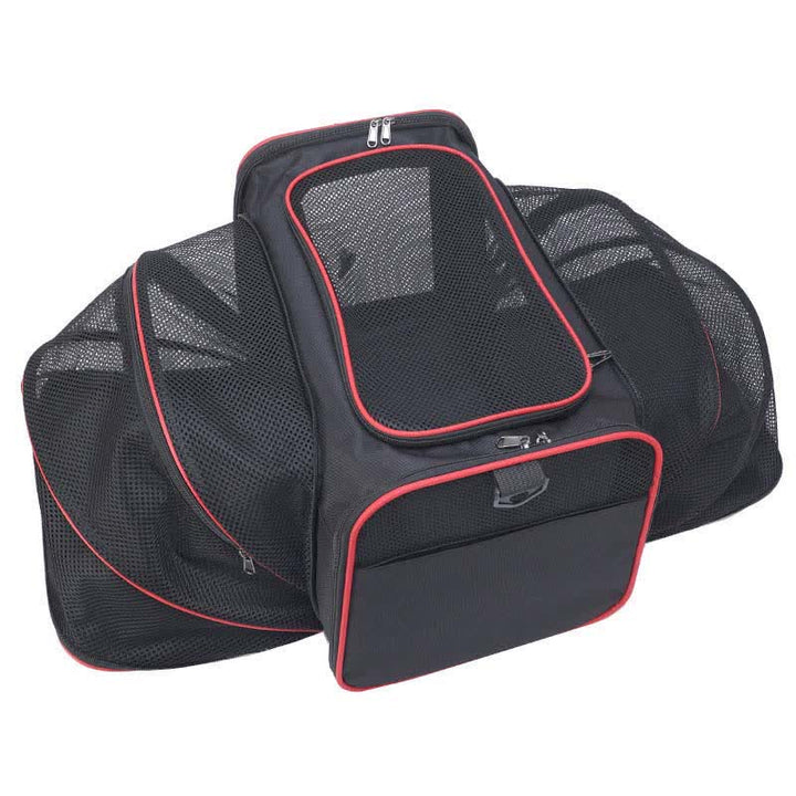 Erweiterbare Haustiertragetasche, tragbare, weiche Reisetasche für Haustiere mit belüftetem Design