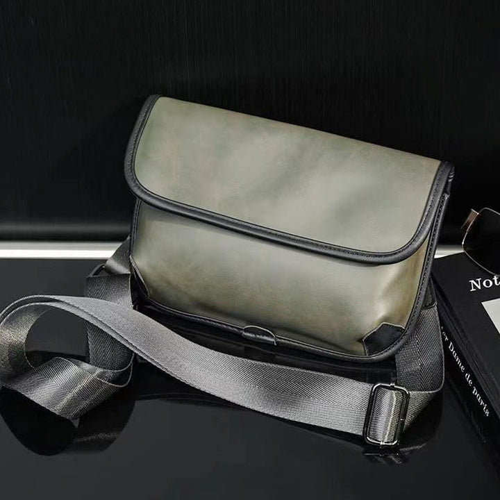 Umhängetasche für Unisex, minimalistische, quadratische Schultertasche aus PU-Leder