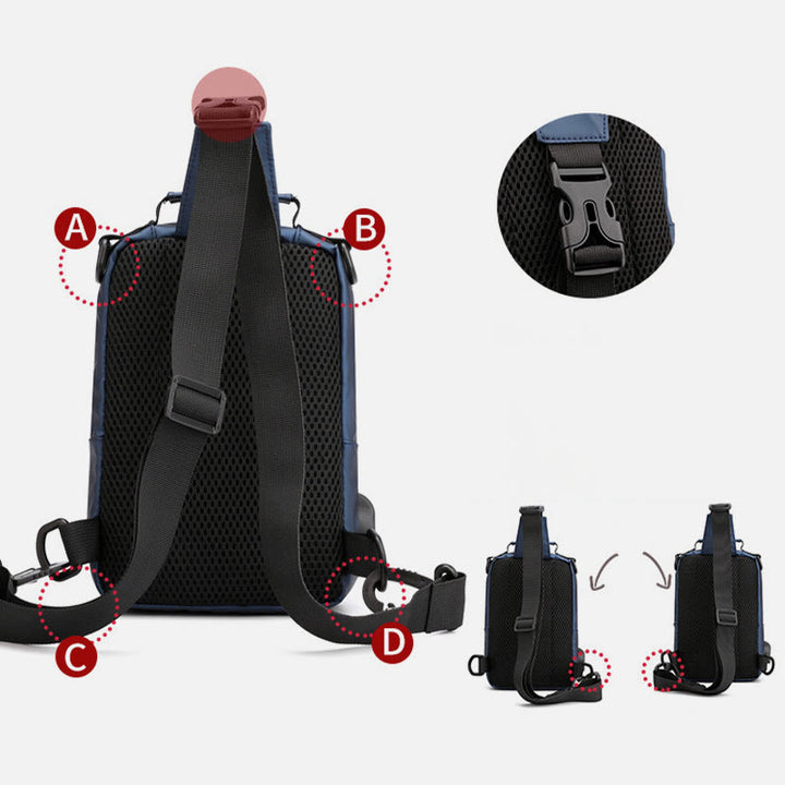 Praktische Crossbody Sling Bag für Männer, wasserdichte Reisetasche