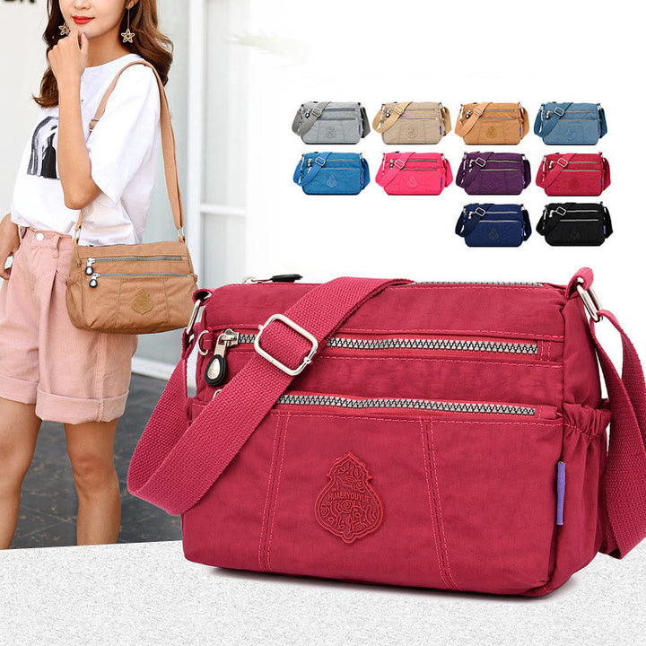 Umhängetasche für Damen, urban, lässig, zum Einkaufen, Nylontuch, Muttertasche