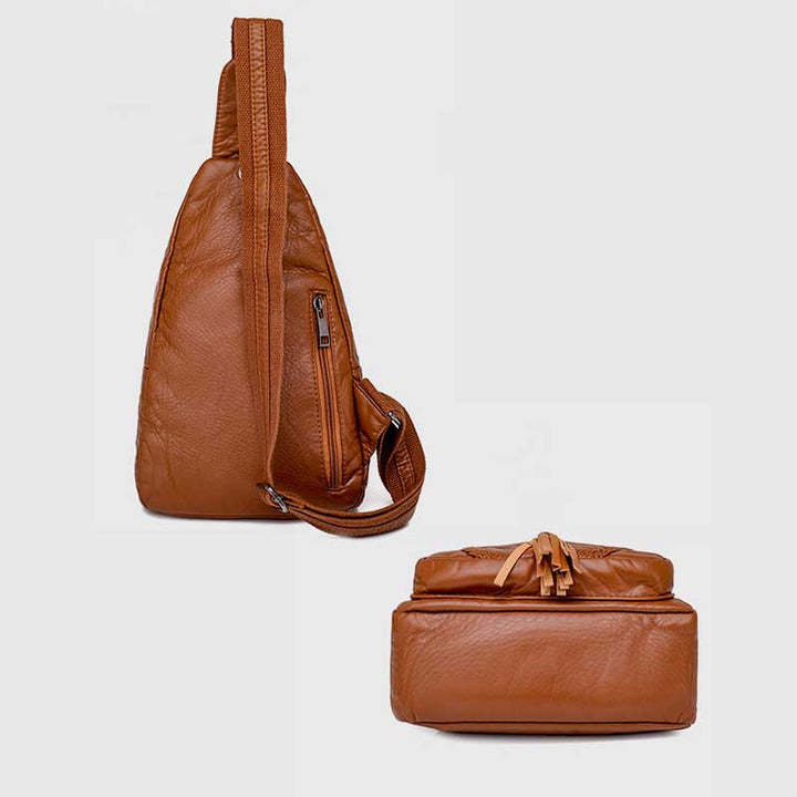 Vintage Schultertasche mit großem Fassungsvermögen