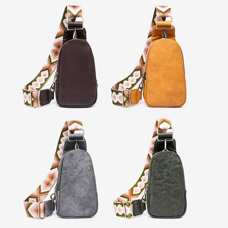 Schultertasche für Damen, leichte Einkaufstasche aus Leder mit breiten Riemen