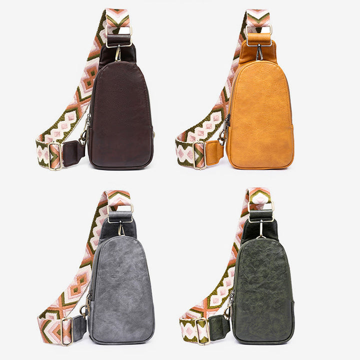 Schultertasche für Damen, leichte Einkaufstasche aus Leder mit breiten Riemen