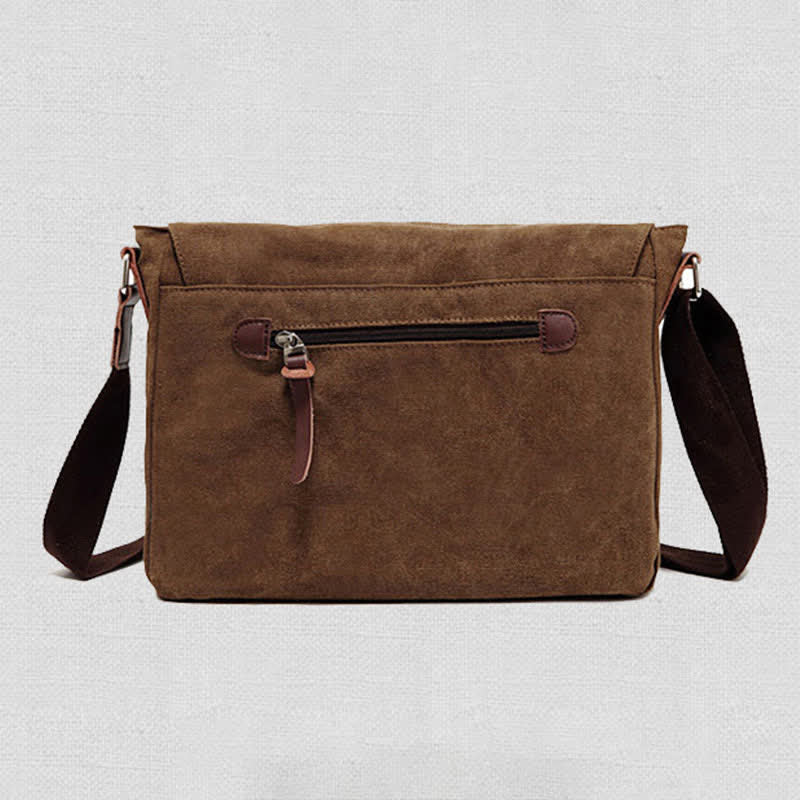 Canvas-Umhängetasche für Herren, mehrere Taschen, Vintage-Umhängetasche