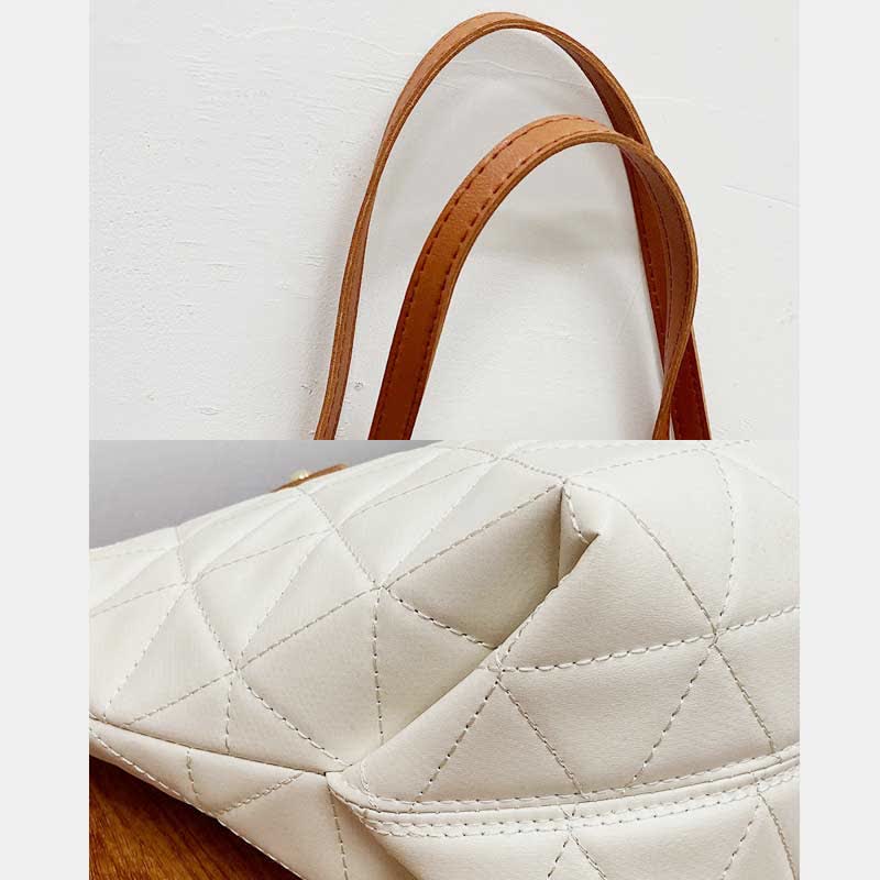 Große Kapazität Tragetaschen Gesteppte Leder Schultertasche Damen Handtasche