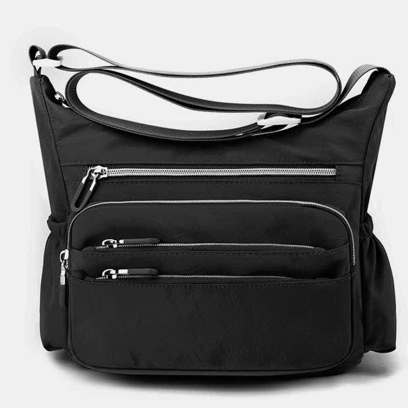 Leichte Nylon-Geldbörse mit mehreren Taschen für Damen, multifunktionale Umhängetasche
