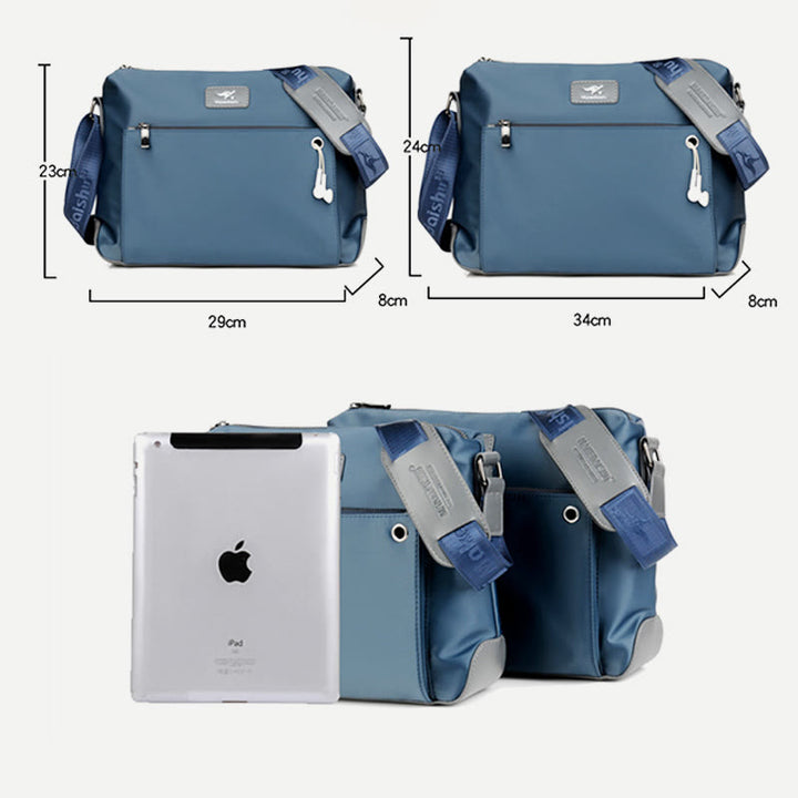 Umhängetasche für Herren, Business-Oxford-Stoff, horizontaler Tagesrucksack