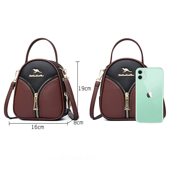 Kleine Crossbody-Handytasche für Damen, Handy-Schultertasche aus Leder