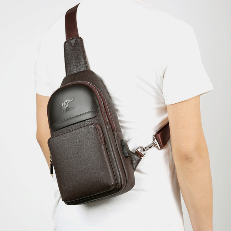 Mehrzweck-Schultertasche, wasserdichter, weicher Umhängerucksack mit USB-Ladeanschluss