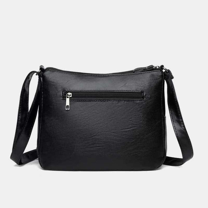 Damen Umhängetasche mit mehreren Taschen und Blumenmuster, geräumige Schulterhandtasche, Geldbörse