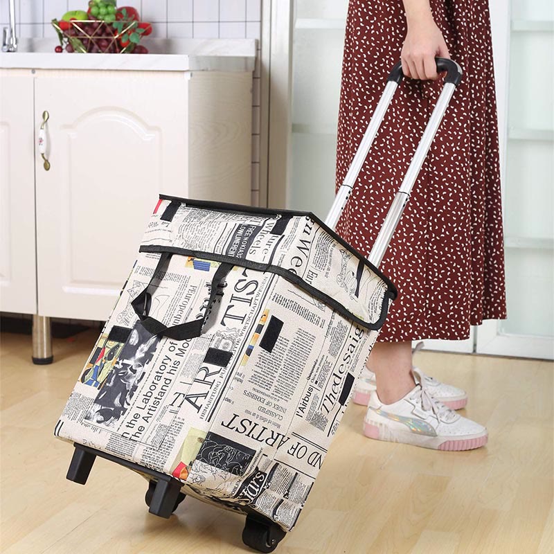 Faltbarer Einkaufswagen für kurze Reisen, tragbare Zugstangentasche