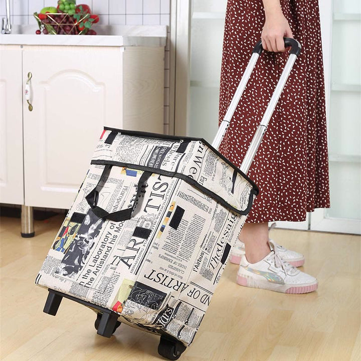 Faltbarer Einkaufswagen für kurze Reisen, tragbare Zugstangentasche