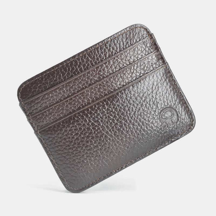 Schlanke minimalistische Vordertasche Brieftasche aus echtem Leder Kartenhalter Kartenetui - image 14