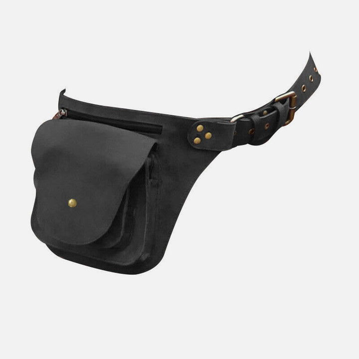 Einfarbige Herren-Hüfttasche, minimalistische Punk-Outdoor-Gürteltasche