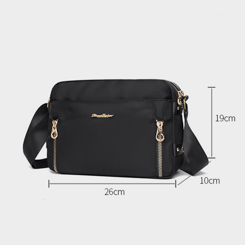 Umhängetasche für Damen, einfache, helle Farbe, wasserdichte Nylontasche