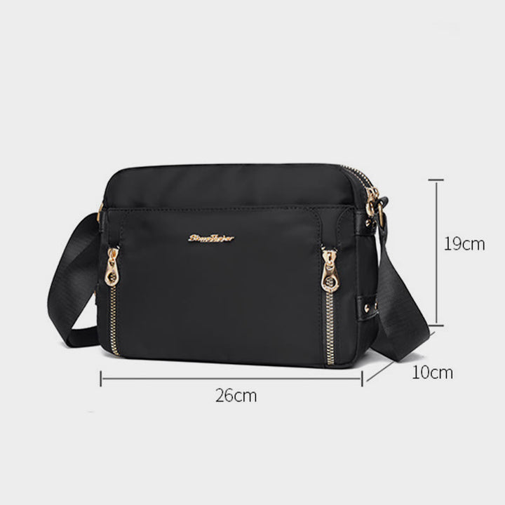 Umhängetasche für Damen, einfache, helle Farbe, wasserdichte Nylontasche