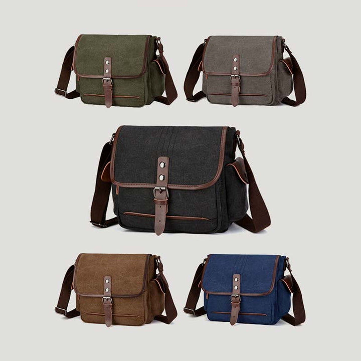 Unisex Retro Canvas Tasche Große funktionelle Umhängetasche Messenger Bag