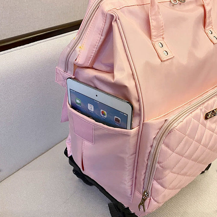 Abnehmbarer Reiserucksack mit Zugstange, Reisetasche für Damen und Herren