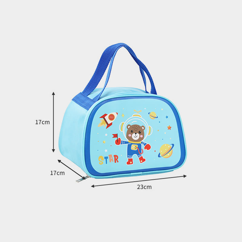 Lunchpaket für den täglichen Gebrauch, mit Cartoon-Tierdruck, süße Thermotasche