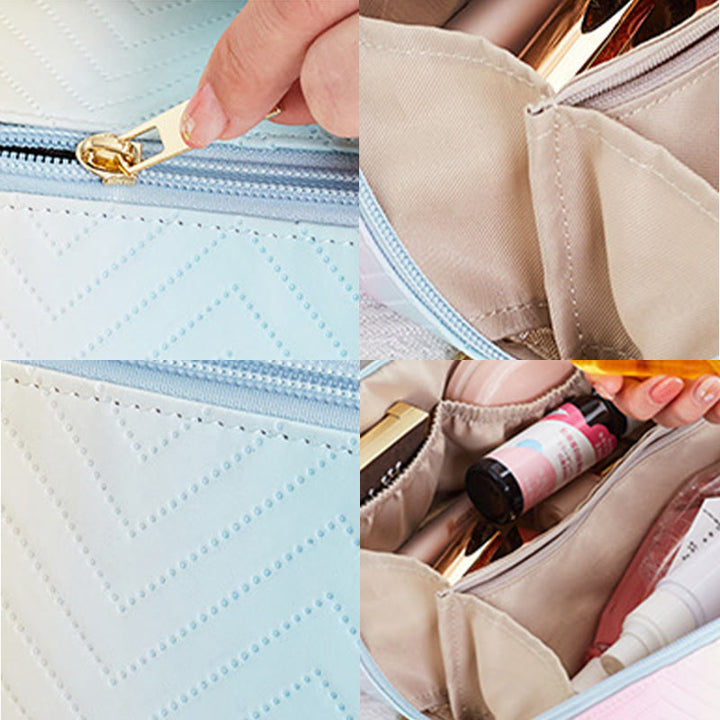 Kosmetiktasche für Damen, Reise-Make-up-Tasche mit Farbverlauf