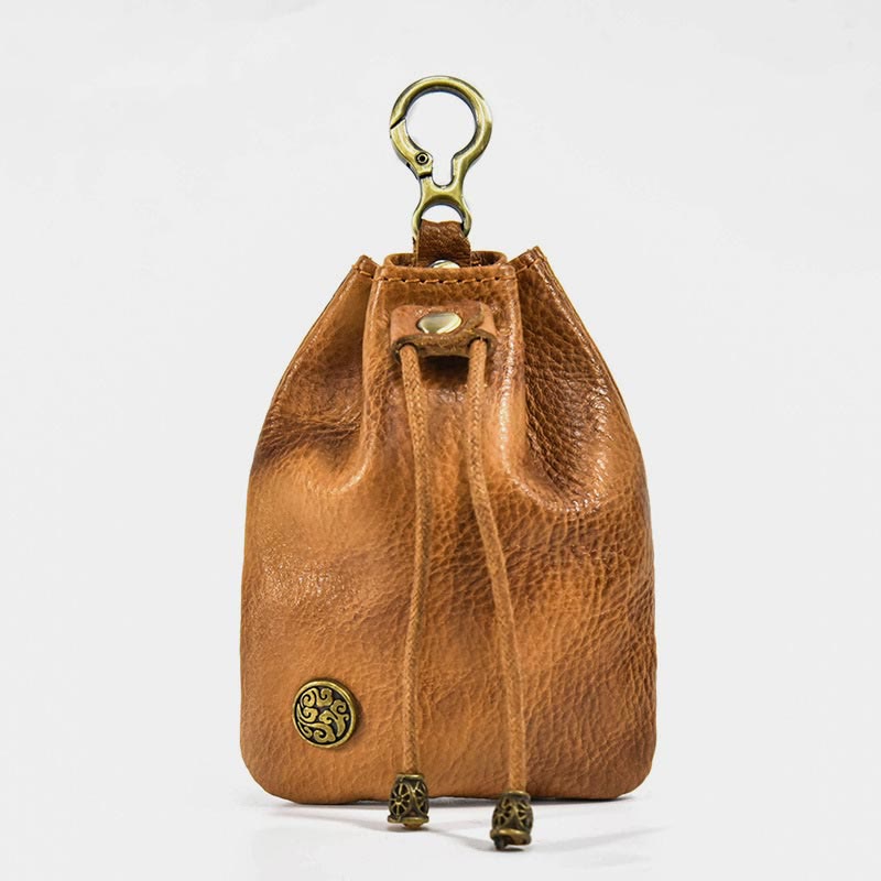 Geldbörse für Damen, Vintage-Stil, Leder, Mini-Einkaufstasche