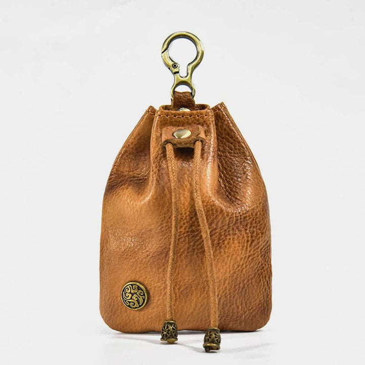 Geldbörse für Damen, Vintage-Stil, Leder, Mini-Einkaufstasche