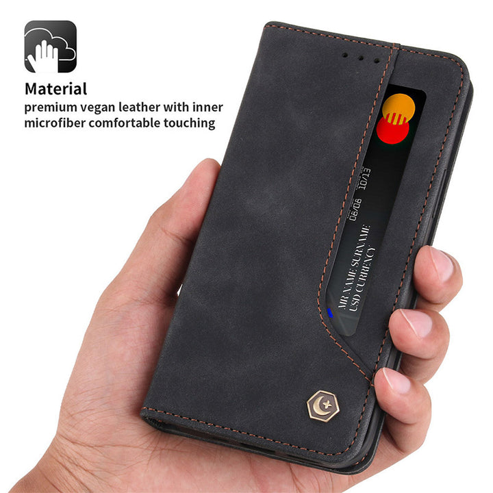 iPhone 13 Pro Max Leder Wallet Case Magnetische Hülle mit Ständer Kartenfach
