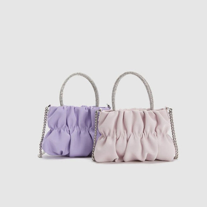 Abendtasche für Damen mit Strasssteinen, tragbare Umhängetasche mit Kette